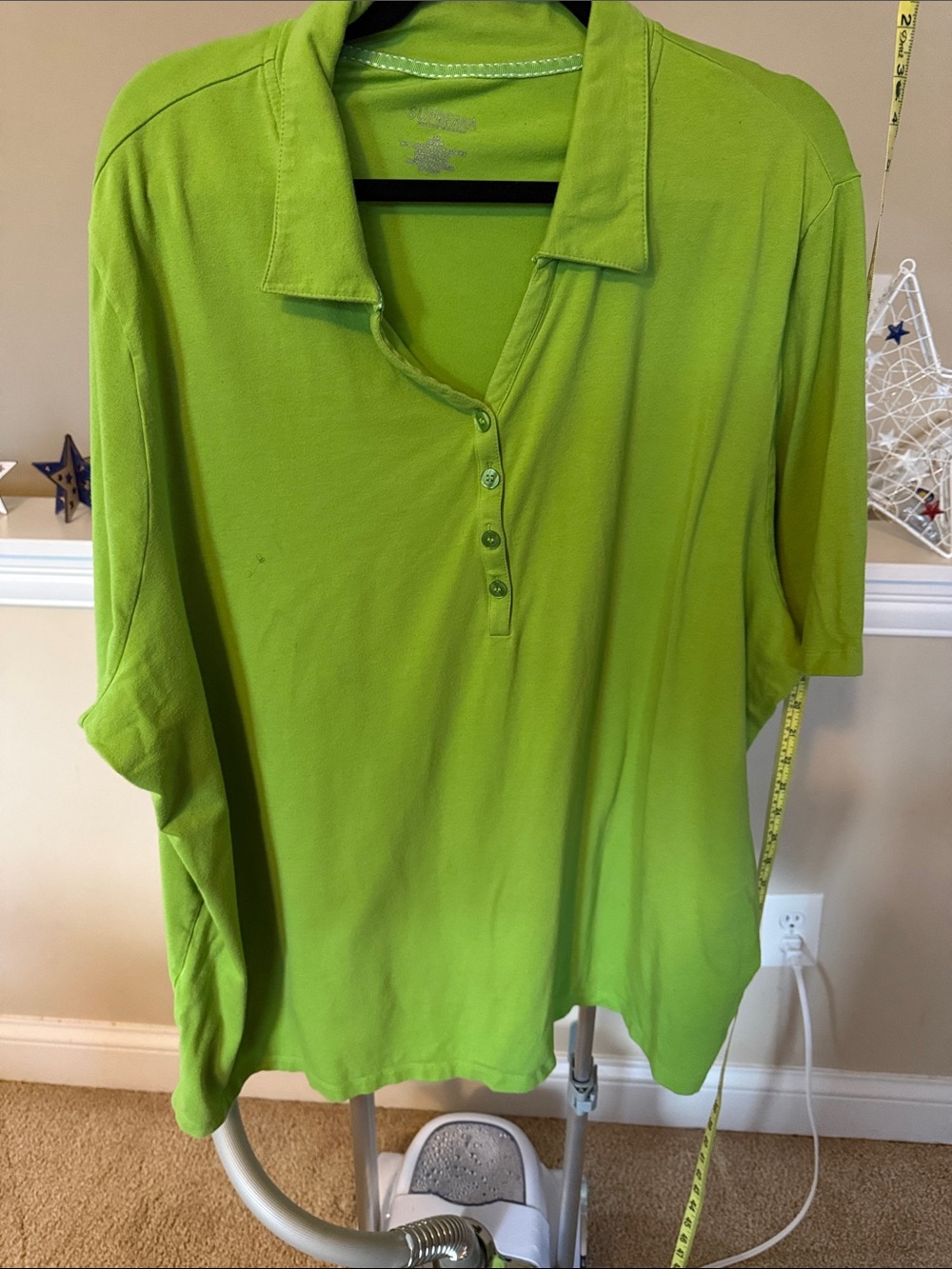 Women's Lime Green Polo Top